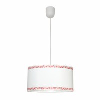 Distribuidor - Lâmpadas Diversas | Colgantes Infantil | COLGANTE CENEFA BLANCO/ROSA 1XE27 REGX35D Ref: 107393500
